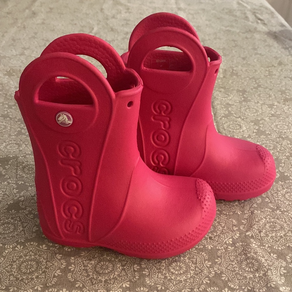 Crocs Pink Rain Boots for Toddlers